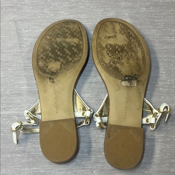 Kelly & Katie Cream and Brown Sandals - Picture 4 of 4